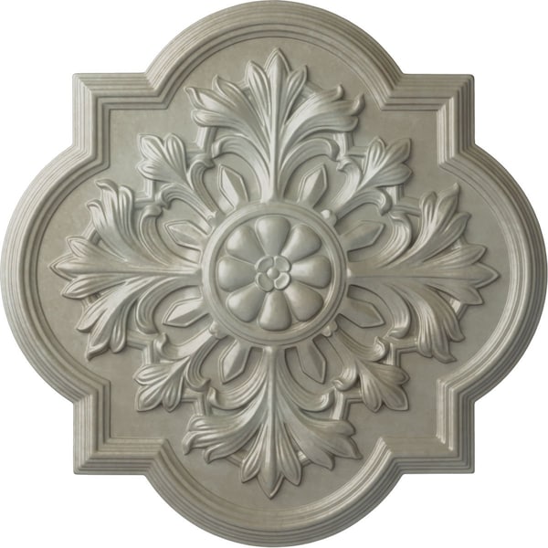 Ekena Millwork Bonetti Ceiling Medallion (Fits Canopies up to 5 1/8"), Hand-Painted Flash Gold, 20"OD x 1 3/4"P CM20BOFLS - main